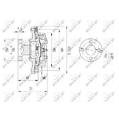 Kvačilo, ventilator hladnjaka NRF NRF 49609 IC-DF1C01