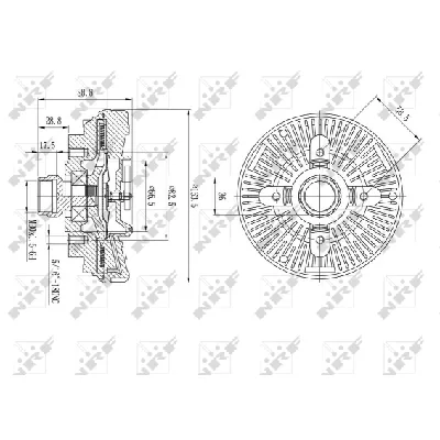 Kvačilo, ventilator hladnjaka NRF NRF 49610 IC-DF1C02