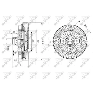 Kvačilo, ventilator hladnjaka NRF NRF 49611 IC-DF1C03