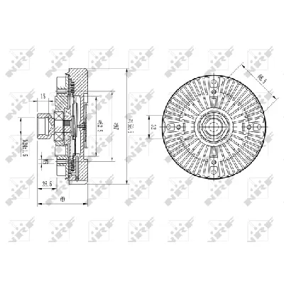 Kvačilo, ventilator hladnjaka NRF NRF 49611 IC-DF1C03