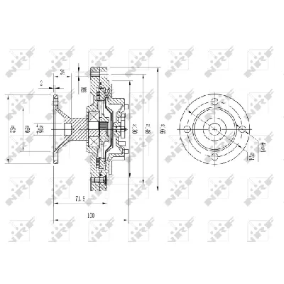 Kvačilo, ventilator hladnjaka NRF NRF 49612 IC-DF1C04