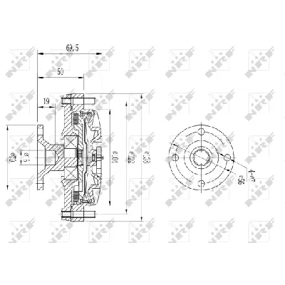 Kvačilo, ventilator hladnjaka NRF NRF 49614 IC-DF1C06