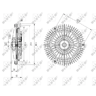 Kvačilo, ventilator hladnjaka NRF NRF 49617 IC-DF1C08