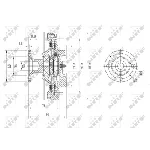 Kvačilo, ventilator hladnjaka NRF NRF 49621 IC-DF1C09