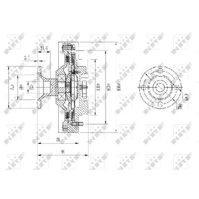 Kvačilo, ventilator hladnjaka NRF NRF 49621 IC-DF1C09