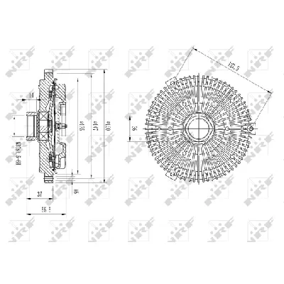 Kvačilo, ventilator hladnjaka NRF NRF 49622 IC-DF1C0A