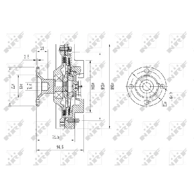 Kvačilo, ventilator hladnjaka NRF NRF 49624 IC-DF1C0C