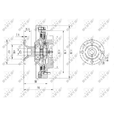 Kvačilo, ventilator hladnjaka NRF NRF 49626 IC-DF1C0D