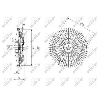 Kvačilo, ventilator hladnjaka NRF NRF 49627 IC-DF1C0E