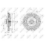 Kvačilo, ventilator hladnjaka NRF NRF 49633 IC-DF1C12