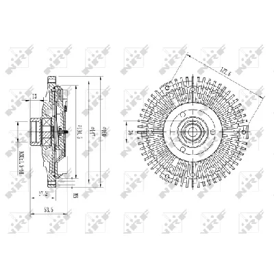 Kvačilo, ventilator hladnjaka NRF NRF 49633 IC-DF1C12