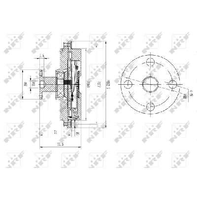 Kvačilo, ventilator hladnjaka NRF NRF 49634 IC-DF1C13