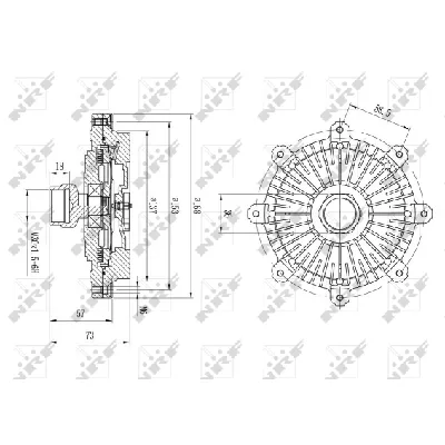 Kvačilo, ventilator hladnjaka NRF NRF 49635 IC-DF1C14