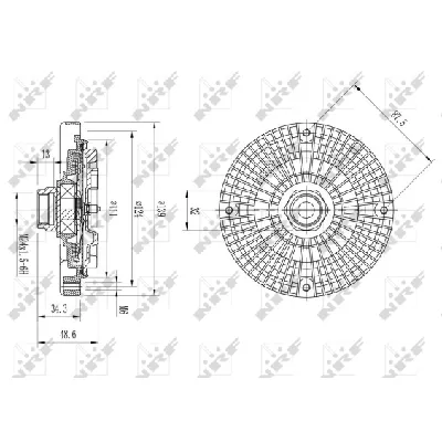 Kvačilo, ventilator hladnjaka NRF NRF 49642 IC-DF1C19