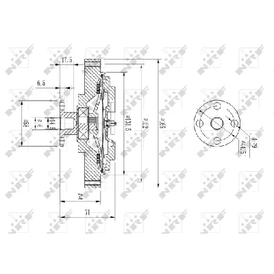 Kvačilo, ventilator hladnjaka NRF NRF 49644 IC-DF1C1B