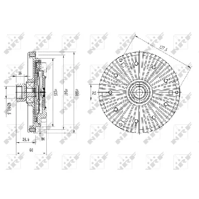 Kvačilo, ventilator hladnjaka NRF NRF 49645 IC-DF1C1C