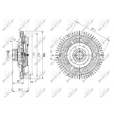 Kvačilo, ventilator hladnjaka NRF NRF 49647 IC-DF1C1E