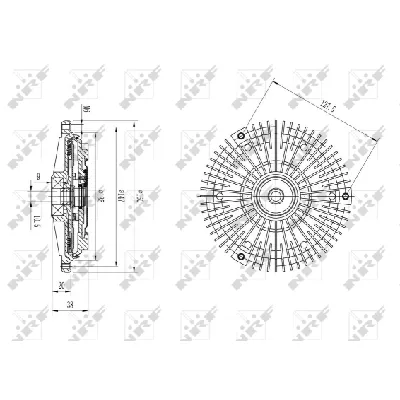 Kvačilo, ventilator hladnjaka NRF NRF 49649 IC-DF1C1F