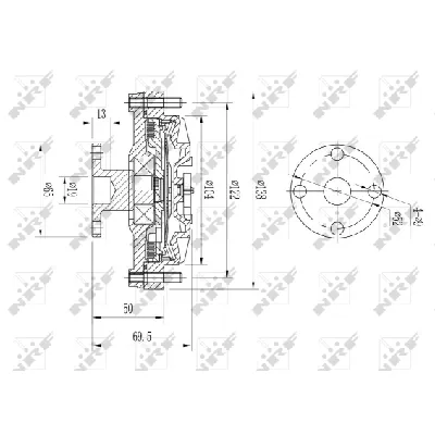 Kvačilo, ventilator hladnjaka NRF NRF 49652 IC-DF1C20