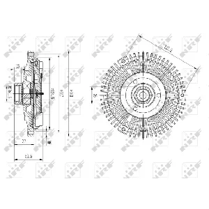 Kvačilo, ventilator hladnjaka NRF NRF 49673 IC-DF1C21