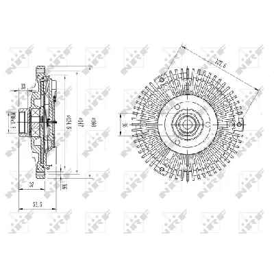 Kvačilo, ventilator hladnjaka NRF NRF 49673 IC-DF1C21