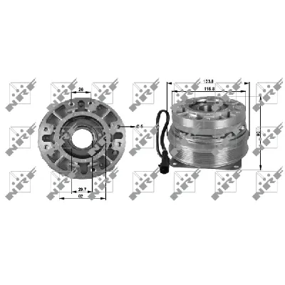 Kvačilo, ventilator hladnjaka NRF NRF 49702 IC-DF1C24