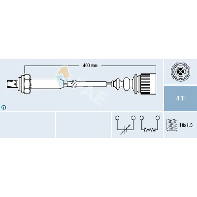 Lambda-sonda FAE FAE77187 IC-B43DF9