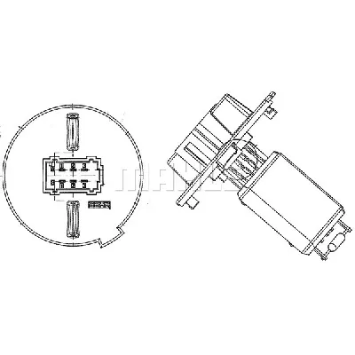 Otpornik, ventilator kabine MAHLE ABR 57 000P IC-G0GSWQ