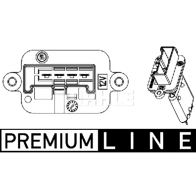 Otpornik, ventilator kabine/unutrašnjeg prostora MAHLE ABR 88 000P IC-G0GSX6