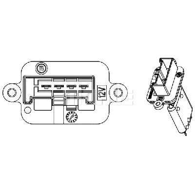 Otpornik, ventilator kabine/unutrašnjeg prostora MAHLE ABR 88 000P IC-G0GSX6