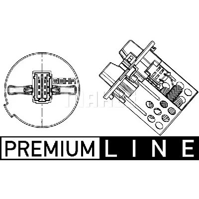 Otpornik, ventilator kabine/unutrašnjeg prostora MAHLE ABR 93 000P IC-G0GSXE