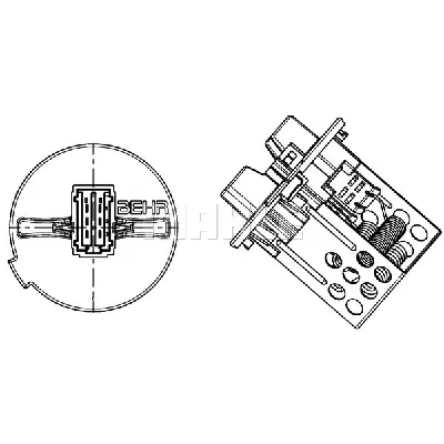 Otpornik, ventilator kabine/unutrašnjeg prostora MAHLE ABR 93 000P IC-G0GSXE