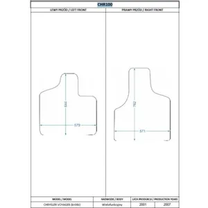 Patosnice CHRYSLER VOYAGER IV 02.00-12.08 (velur, 2kom., crna) IC-E65175