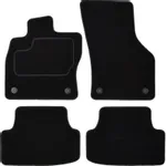 Patosnice SEAT LEON; VW GOLF VII 08.12- (velur, 4kom., crna) IC-E656DE Patosnice SEAT LEON; VW GOLF VII 08.12- (velur, 4kom., crna) IC-E656DE