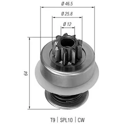 Pogonski zupčanik, starter MAGNETI MARELLI 940113020016 IC-A7607F