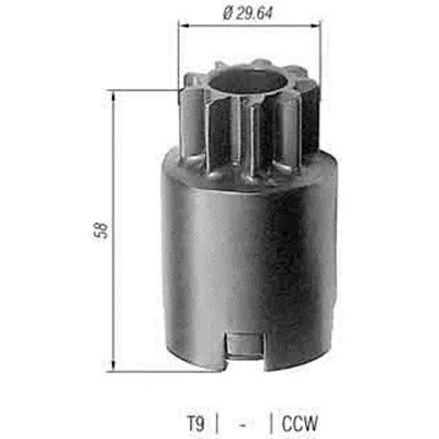 Pogonski zupčanik, starter MAGNETI MARELLI 940113020041 IC-A7608B