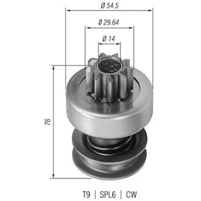 Pogonski zupčanik, starter MAGNETI MARELLI 940113020051 IC-A76093