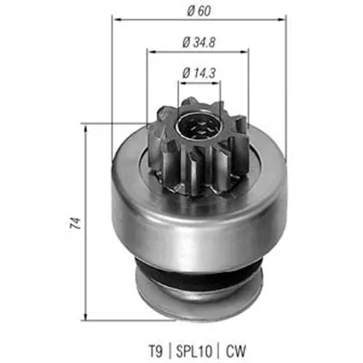 Pogonski zupčanik, starter MAGNETI MARELLI 940113020071 IC-A760A1