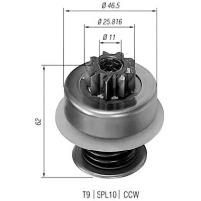 Pogonski zupčanik, starter MAGNETI MARELLI 940113020088 IC-A760AA