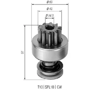 Pogonski zupčanik, starter MAGNETI MARELLI 940113020120 IC-C163B1