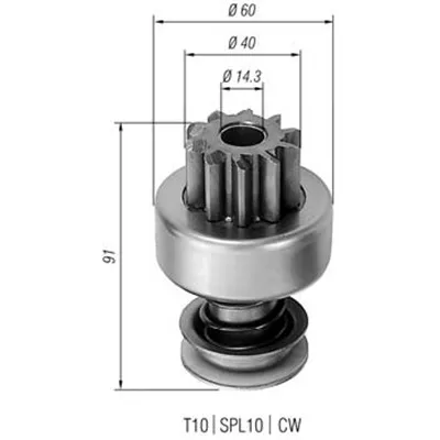 Pogonski zupčanik, starter MAGNETI MARELLI 940113020120 IC-C163B1