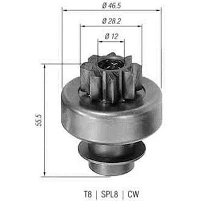 Pogonski zupčanik, starter MAGNETI MARELLI 940113020130 IC-A760CA