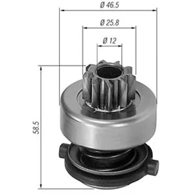 Pogonski zupčanik, starter MAGNETI MARELLI 940113020138 IC-A760D1