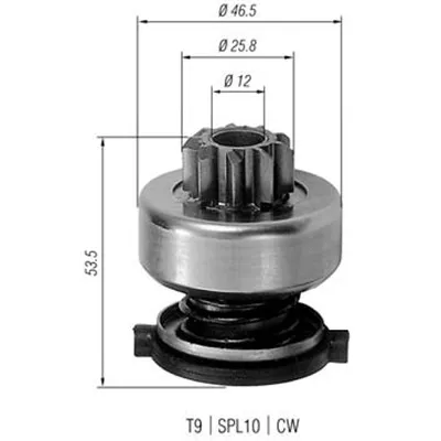 Pogonski zupčanik, starter MAGNETI MARELLI 940113020226 IC-A76114