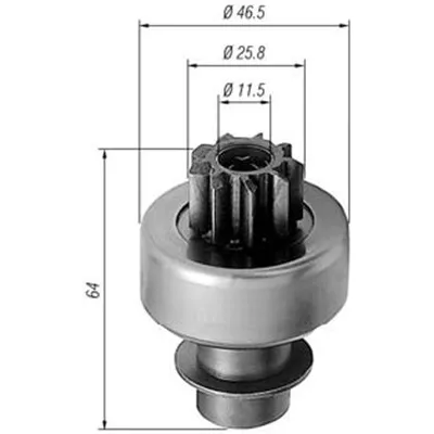 Pogonski zupčanik, starter MAGNETI MARELLI 940113020242 IC-A76120