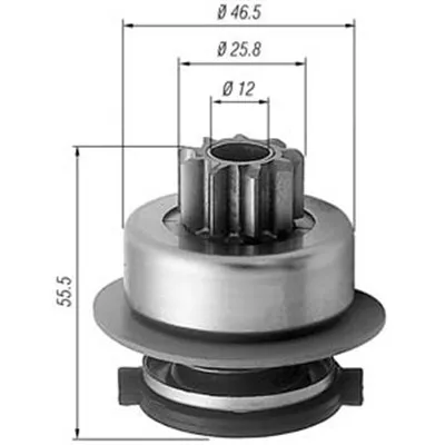 Pogonski zupčanik, starter MAGNETI MARELLI 940113020256 IC-A7612B