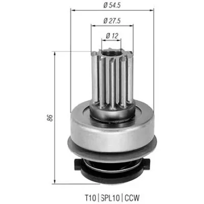 Pogonski zupčanik, starter MAGNETI MARELLI 940113020274 IC-A7613B