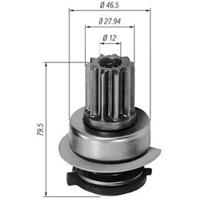 Pogonski zupčanik, starter MAGNETI MARELLI 940113020291 IC-A7614B