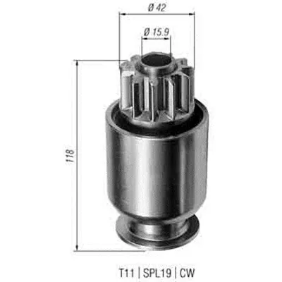 Pogonski zupčanik, starter MAGNETI MARELLI 940113020299 IC-A7BFA2