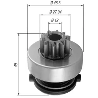 Pogonski zupčanik, starter MAGNETI MARELLI 940113020353 IC-A76181